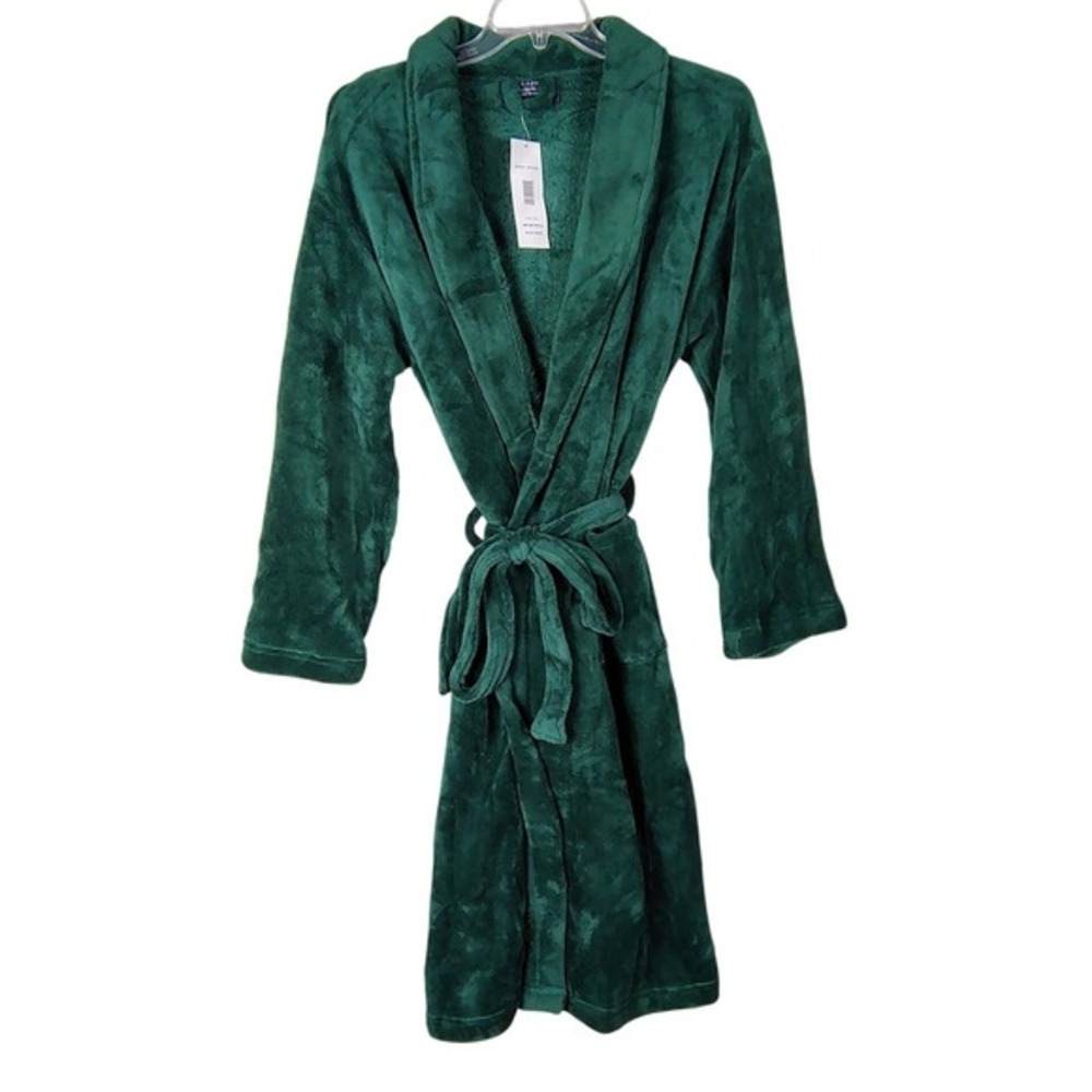 Seven Apparel Mens Plush Fleece Robe Emerald Green One Size‎ Shawl Collar New